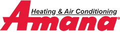 The logo for a company called amana heating and air conditioning